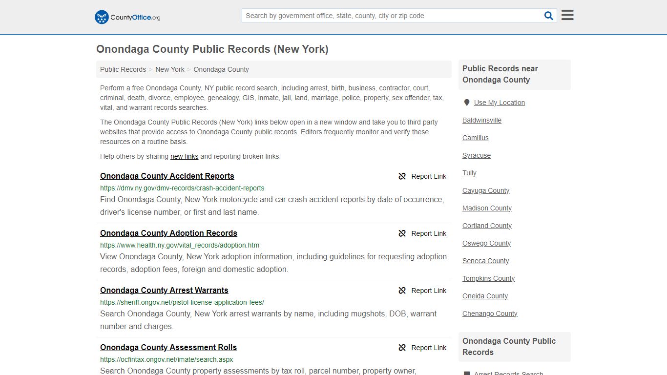 Onondaga County Public Records (New York) - County Office